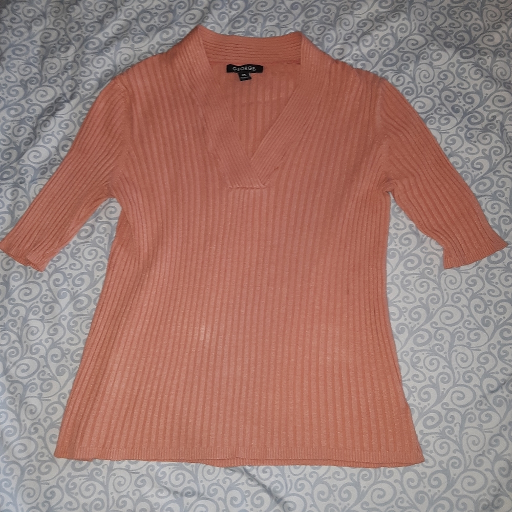 Womens knit v-neck blouse
